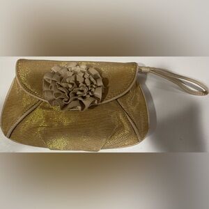 Loeffler Randal Target Rosette Flower Pouch Clutch Bag